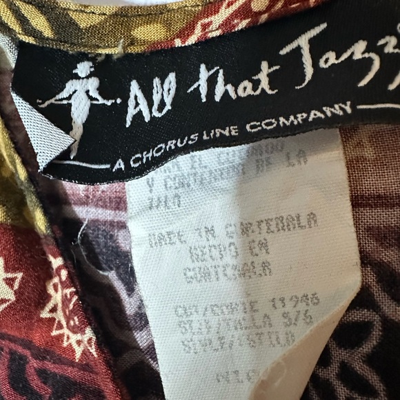 Vintage 90s All That Jazz Mini Babydoll Dress Guatemalan Rayon - Picture 2 of 7